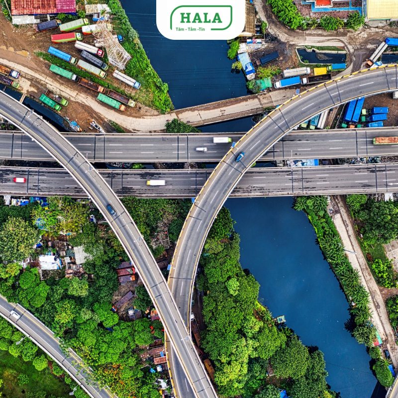 HALA Việt Nam chuyên thi công hạ tầng giao thông, đường nội khu, khu công nghiệp, khu dân cư, đô thị trên toàn quốc. Giải pháp kỹ thuật bền vững, đúng tiến độ, tối ưu chi phí đầu tư